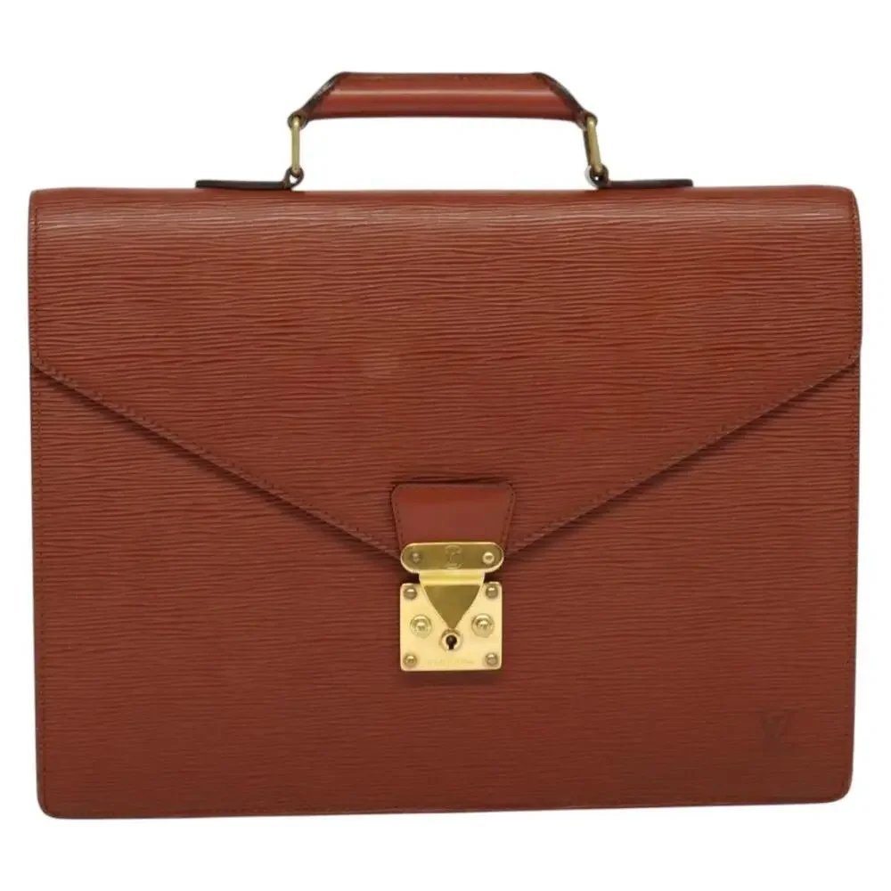 LOUIS VUITTON Epi Serviette Conseiller Briefcase Brown M54423